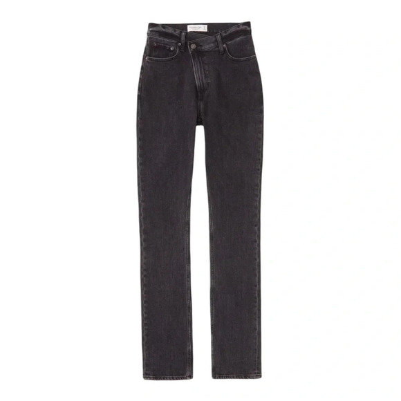 Abercrombie and fitch Slim Straight High Rise Curve love cross over Size 24 00/L - Picture 4 of 6